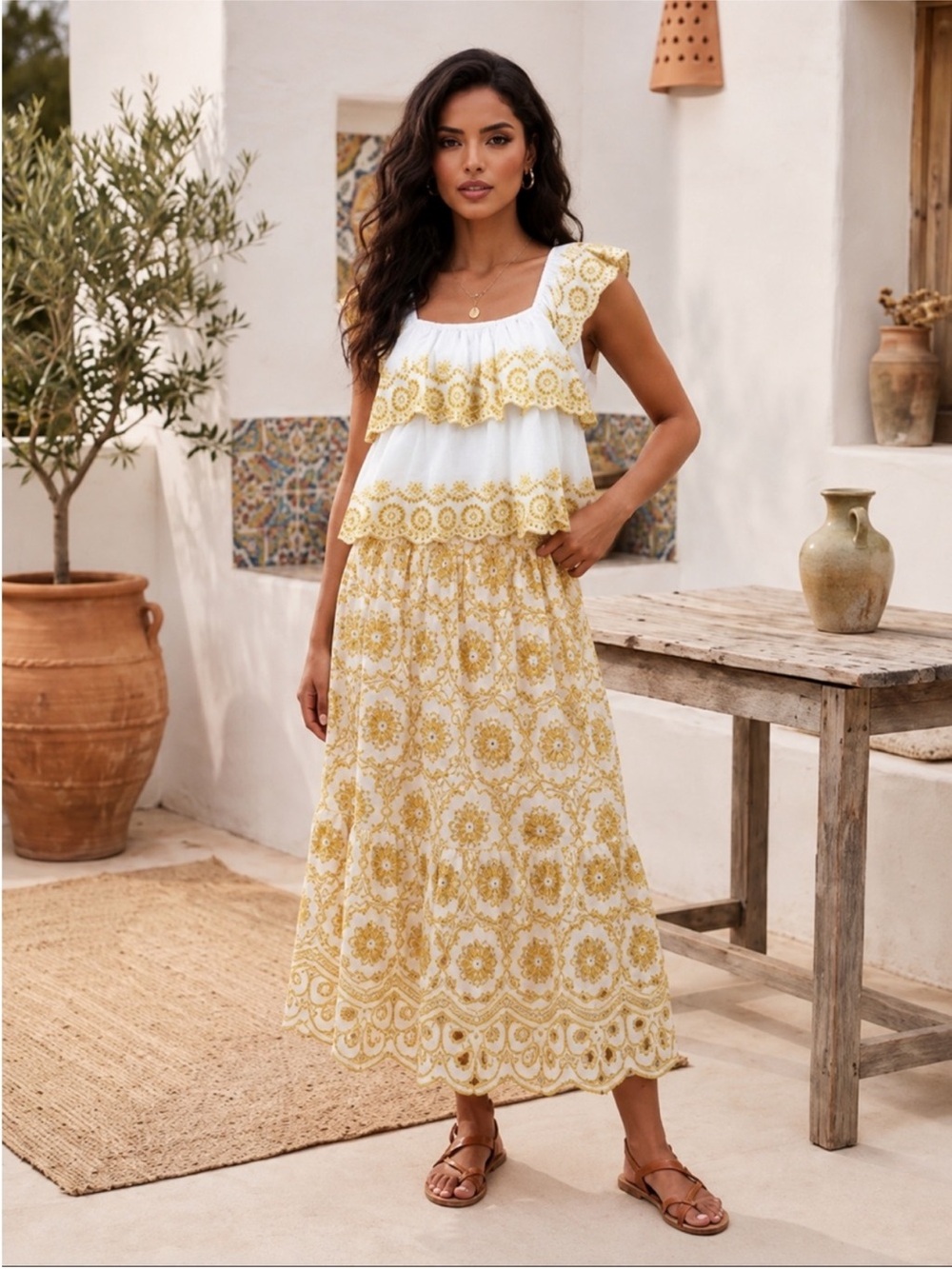 NWT- LIV Los Angeles Embroidered Eyelet Skirt